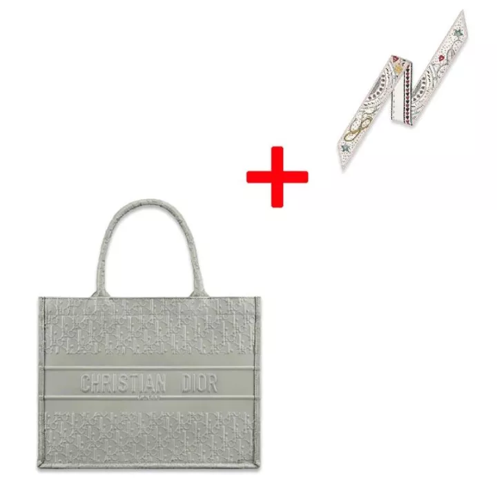 DIOR BOOK TOTE Small Bag Dior Oblique Calfskin - Image 3